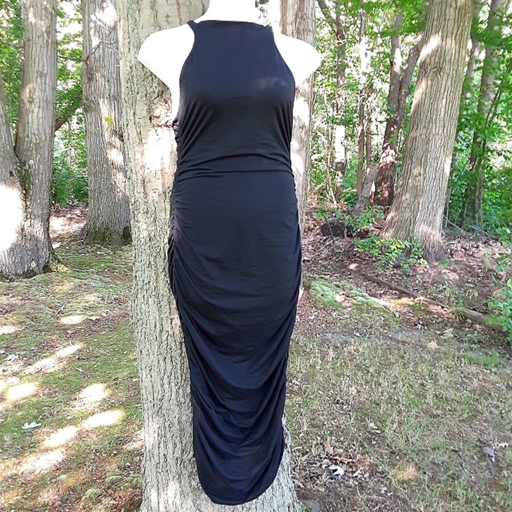 🖤 SHEIN L Halter pencil maxi dress nwot - Picture 1 of 5